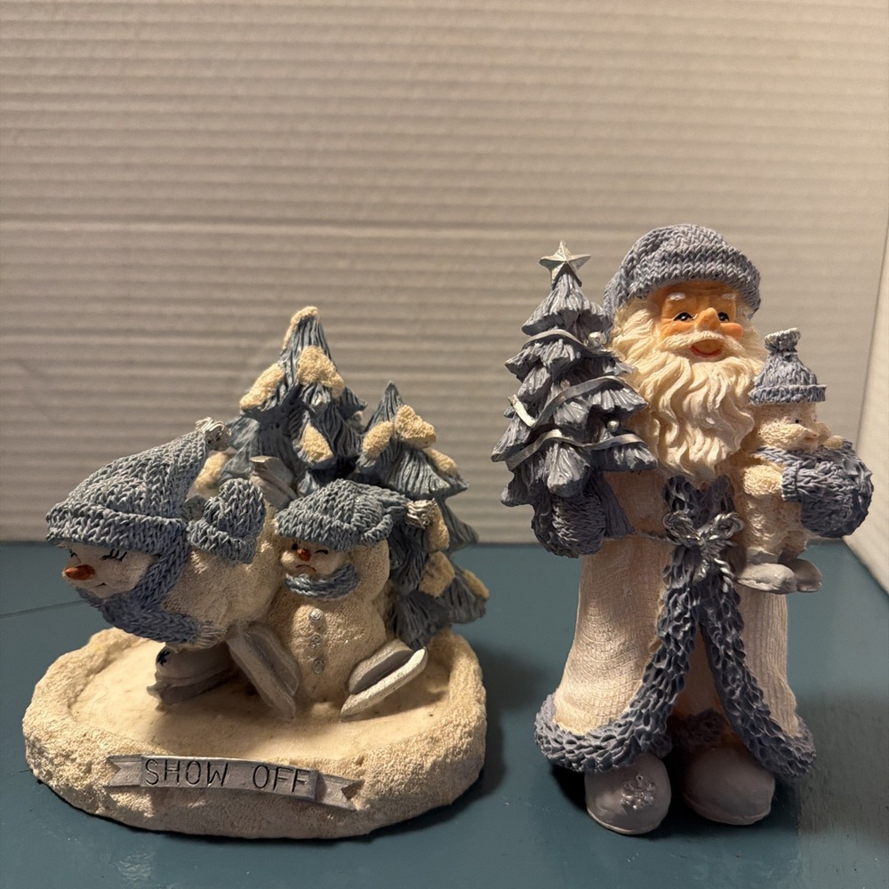 Snow Buddies Snowman "Show Off" 2000 & Santa 1998    See Pictures for Details